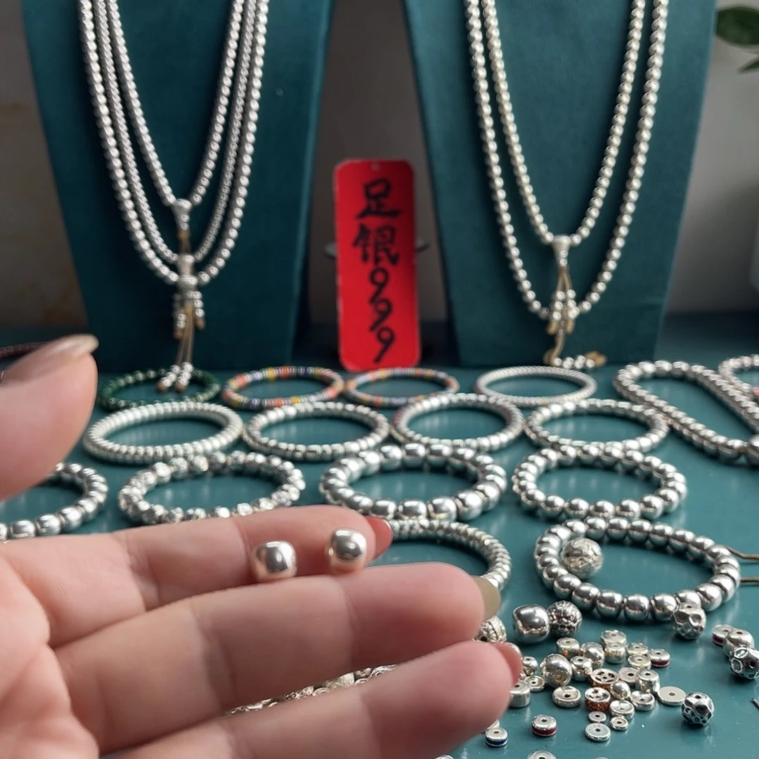 薩***佛无足银8*7老型，4个
