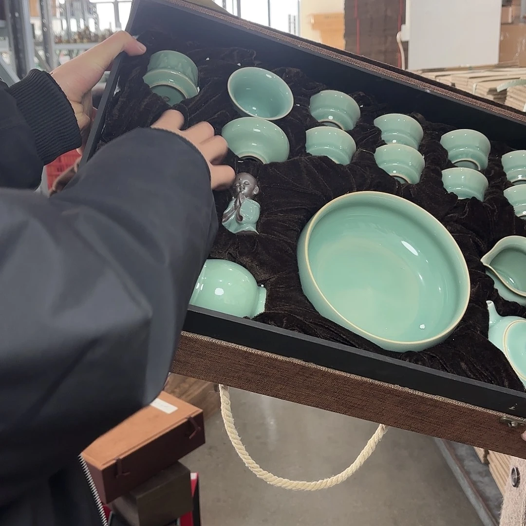 龙泉云间青瓷小米茶器