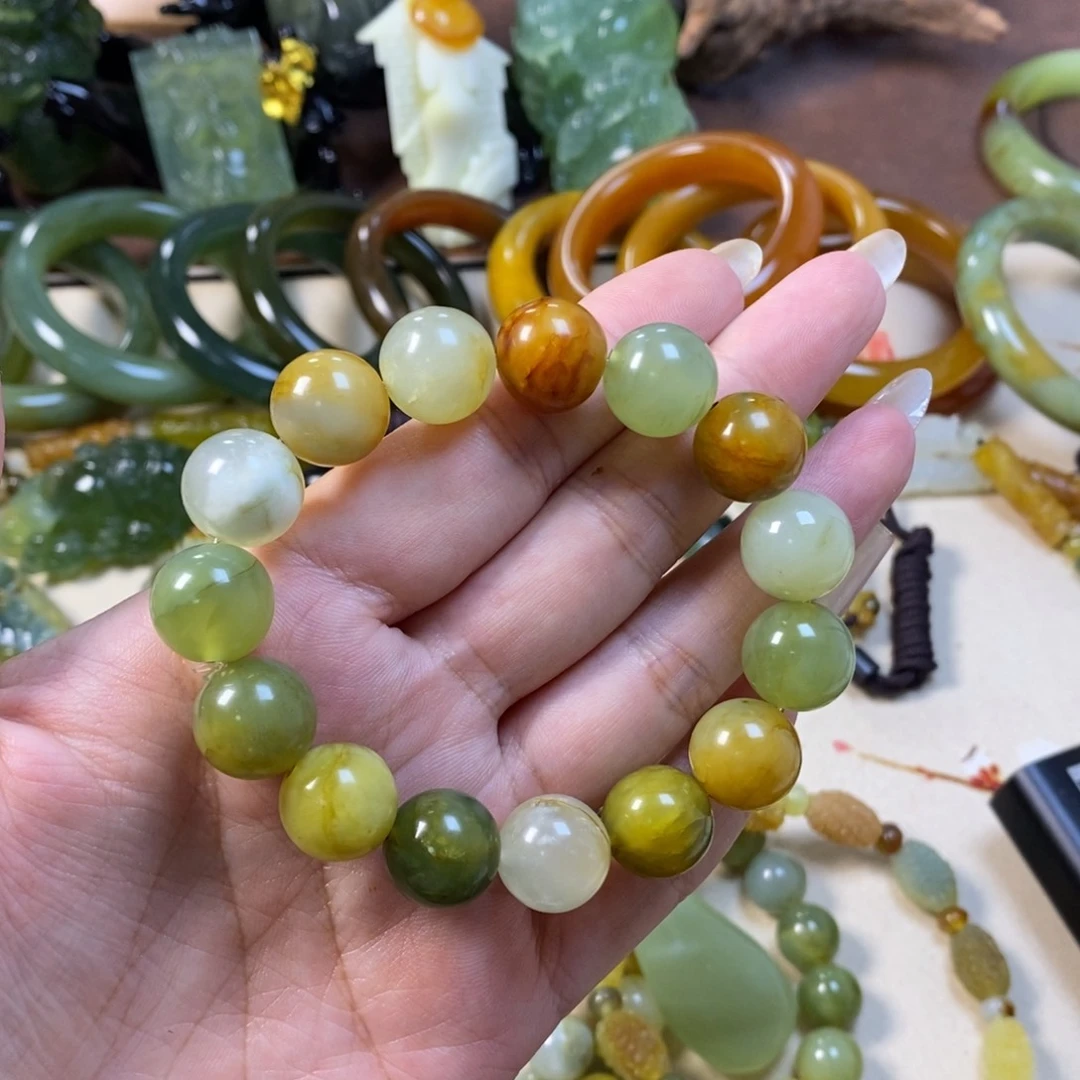 未镶嵌蛇纹石玉手串