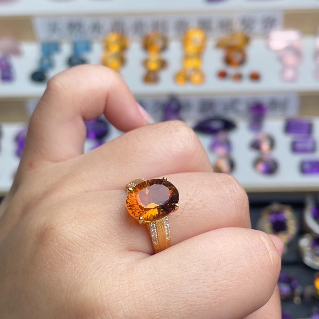 水晶珠宝半成品银S925镶嵌天然保真