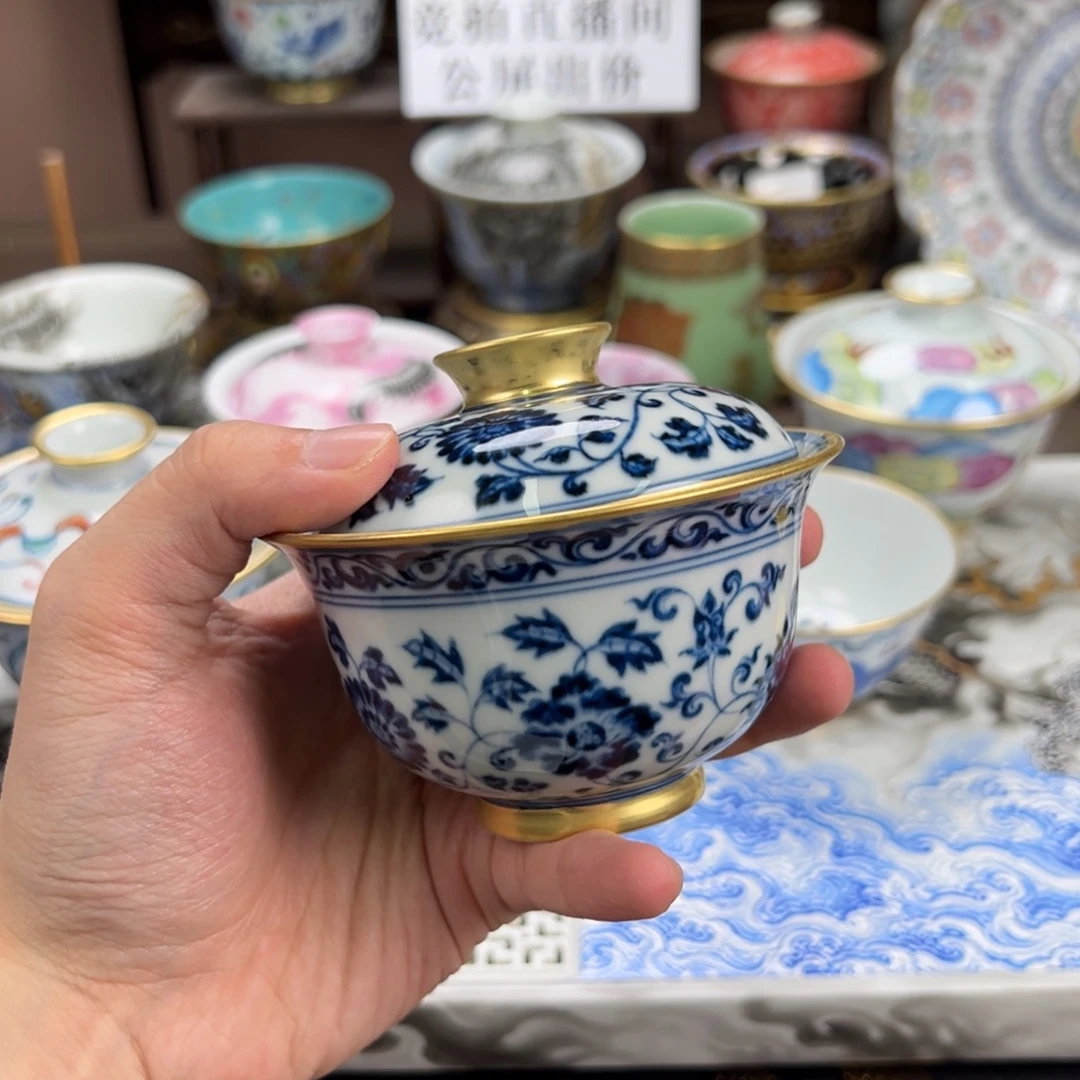 少***冰瓷片景德镇手工手绘陶瓷