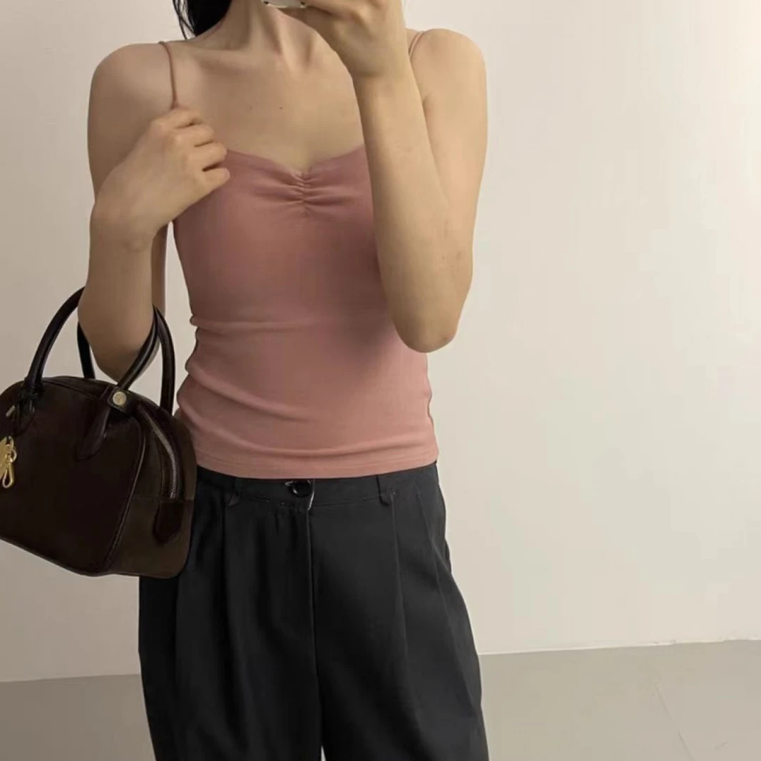 #针织背心女外穿设计感吊带打底上衣D3089（A4-11）