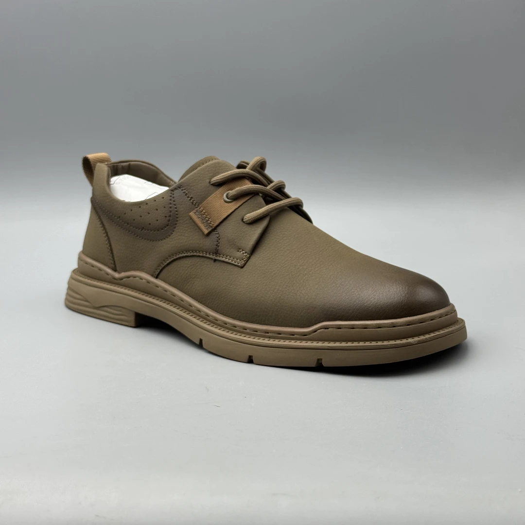 （孤品微瑕介意勿拍）新款轻质厚底系带男士皮鞋休闲鞋 720