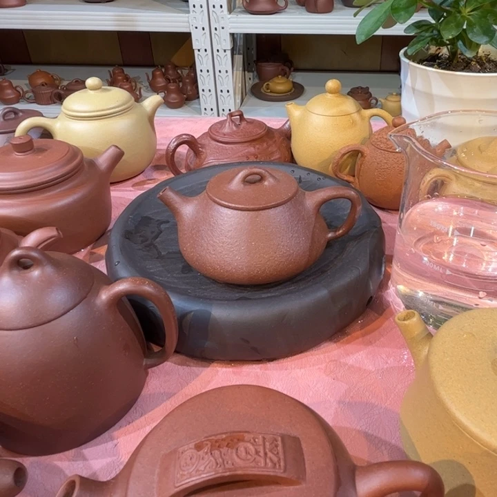 紫砂茶壶紫泥平盖石瓢150c