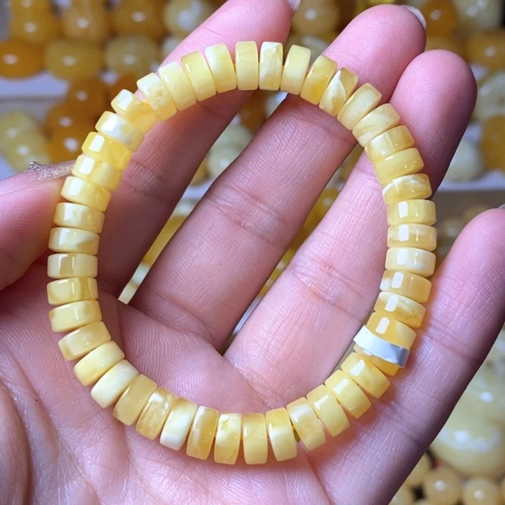 琥珀未镶嵌手链天然无优化琥珀蜜蜡