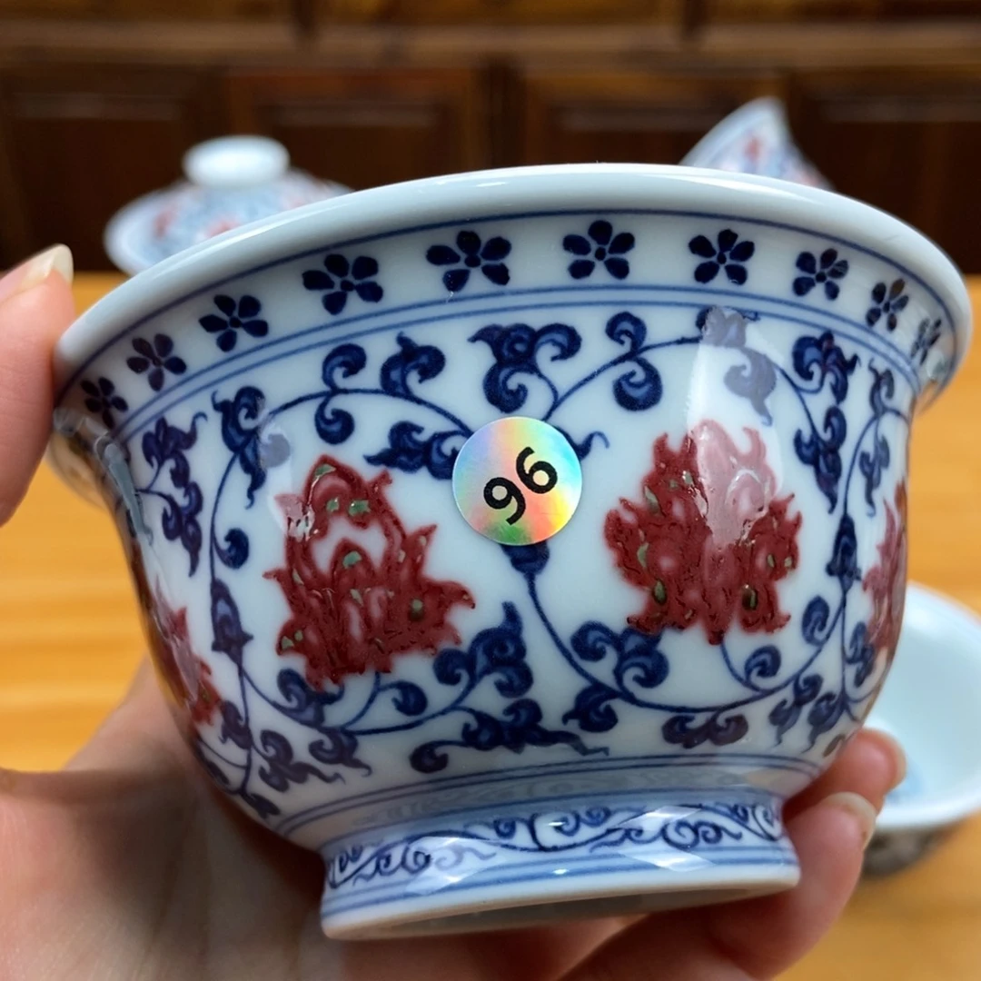 手绘现代茶具得古董幸****斗