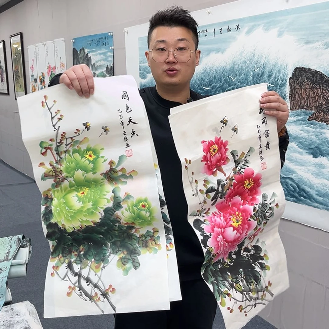 国画宣纸国画上纯手绘作品