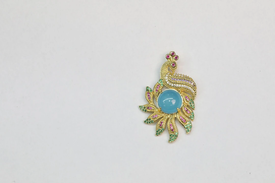 TYDZ032蓝色翡翠吊坠