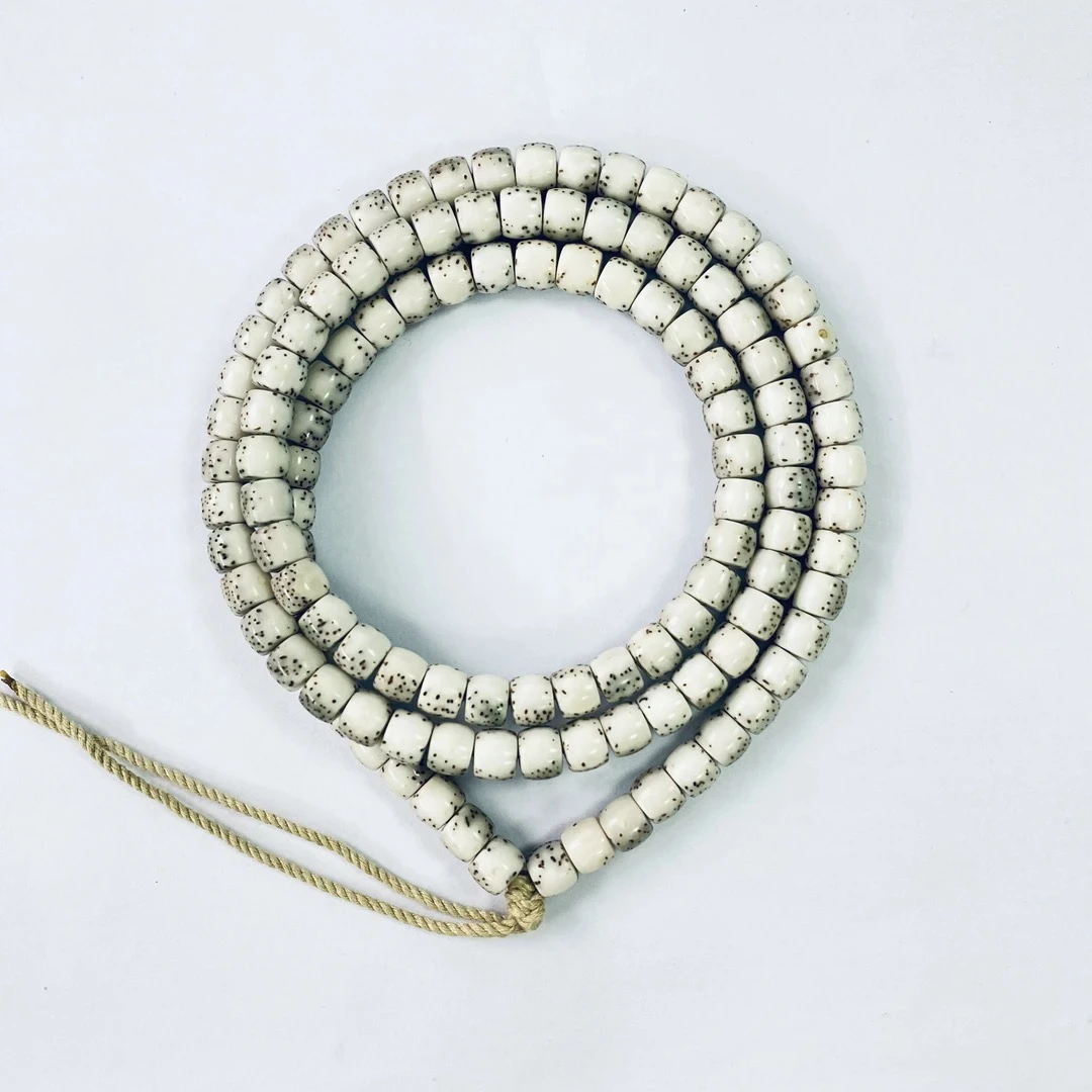 217 石玉料河豚108星月菩提脖挂 7x6mm（礼盒）