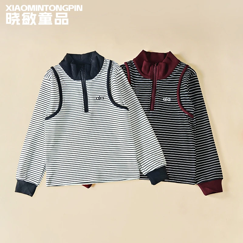 儿童女童alo条纹T恤3C5614