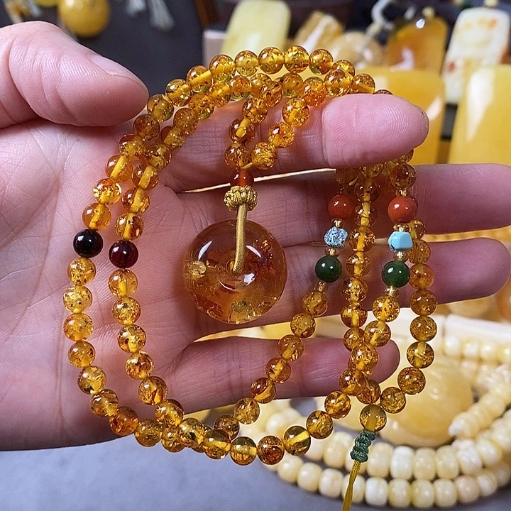 琥珀未镶嵌裸石平安扣