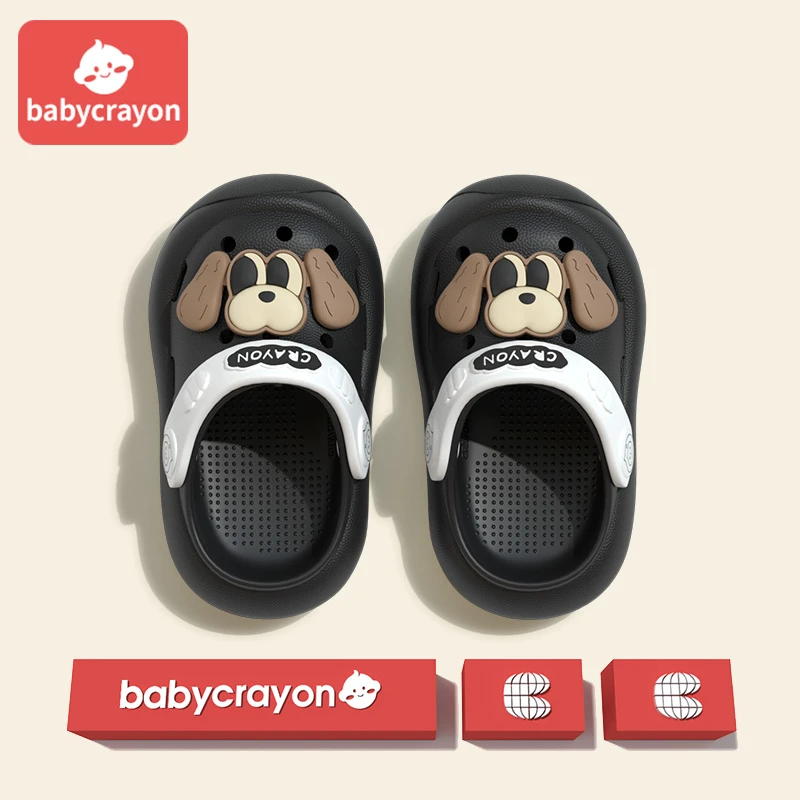 babycrayon小狗儿童凉拖鞋男童外穿小童婴儿男宝宝沙滩洞洞鞋防撞
