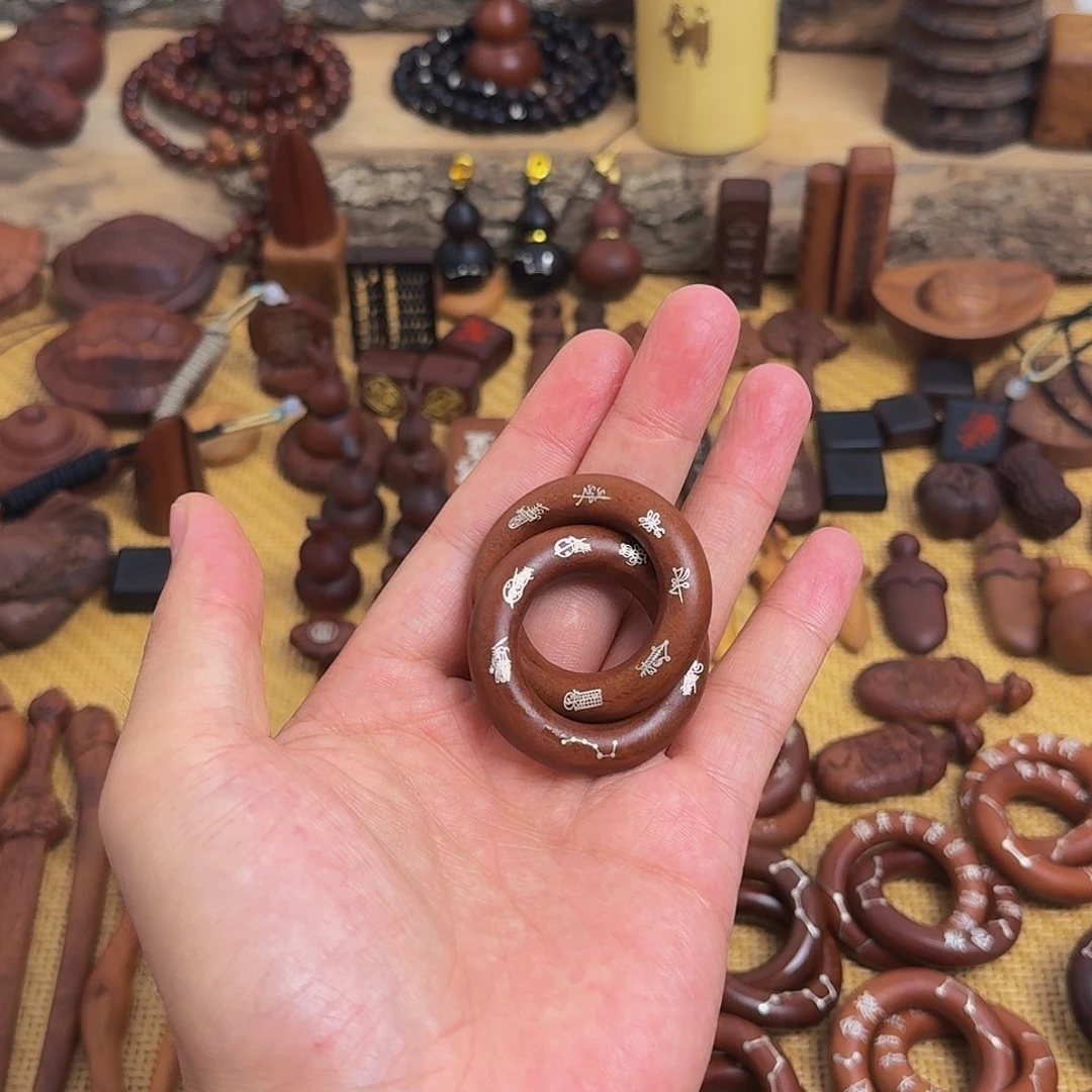 枣木银五路财符号乾坤圈小圈