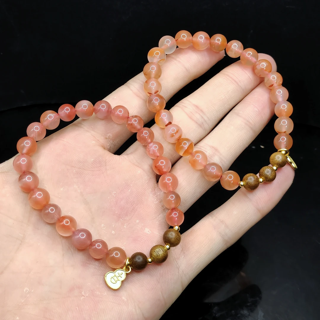 【老三珠宝】南红DIY单圈手串Z2【多样性发其一】约7mm+