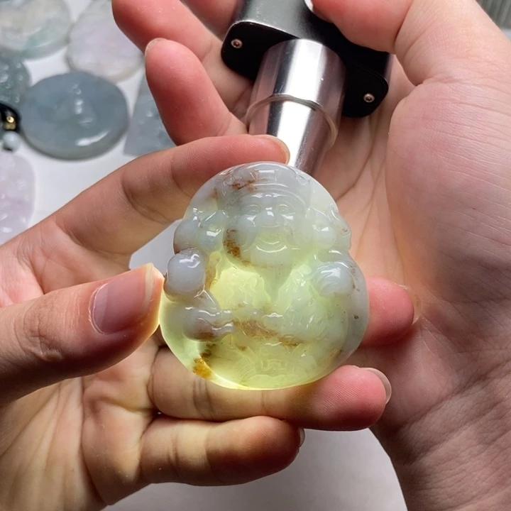 颈饰未镶嵌翡翠财爷21