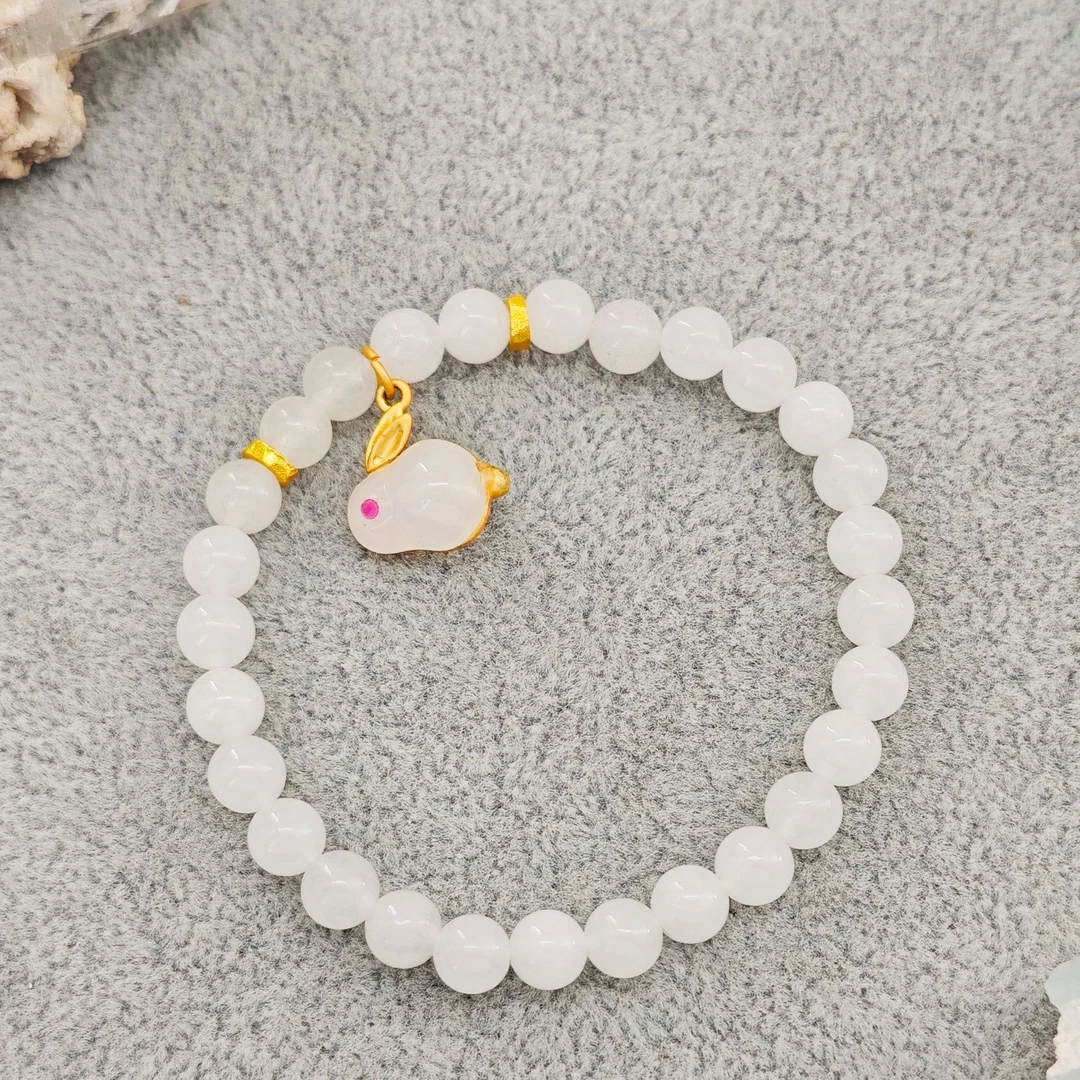 父亲节特惠 巴玉（金丝玉）大展鸿兔手串6mm/NYXF-BYSC-41