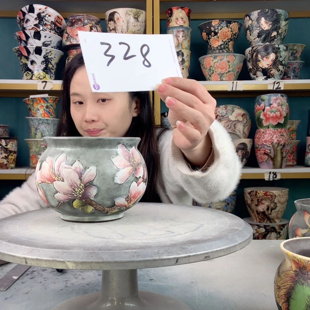 罐景德镇手工瑕疵328