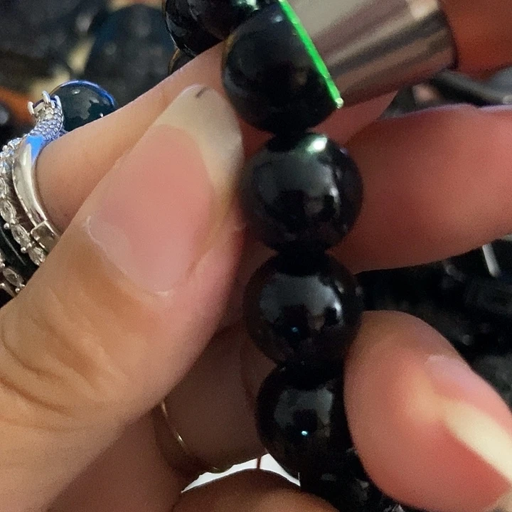 未镶嵌手链翡翠墨翠水线12