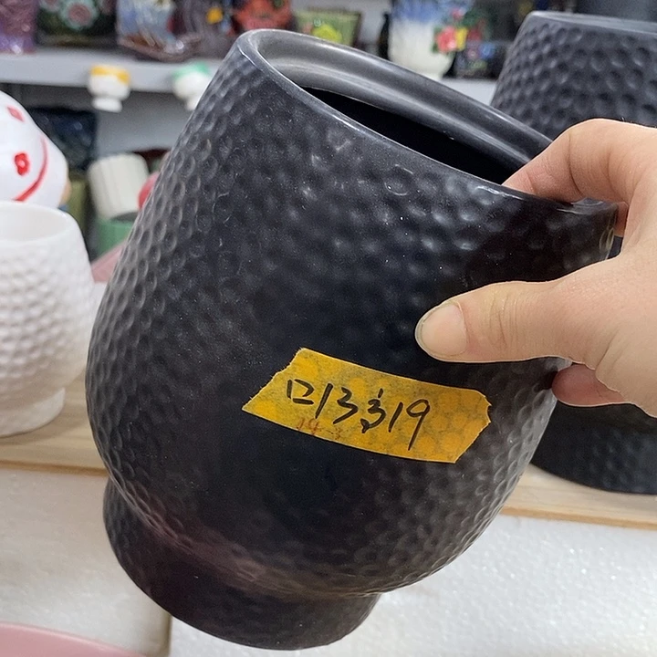 陶瓷花盆有孔 瑕疵介意勿拍