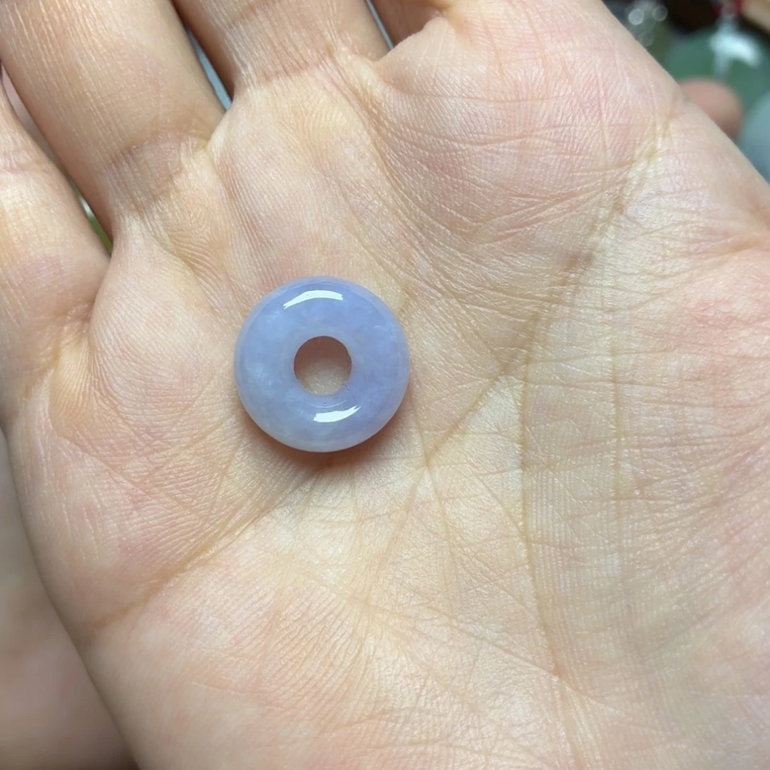 翡翠未镶嵌颈饰妖紫甜甜圈