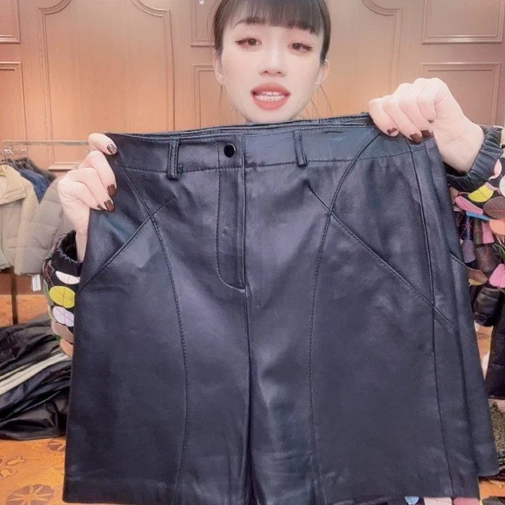 90……100斤皮短裤，