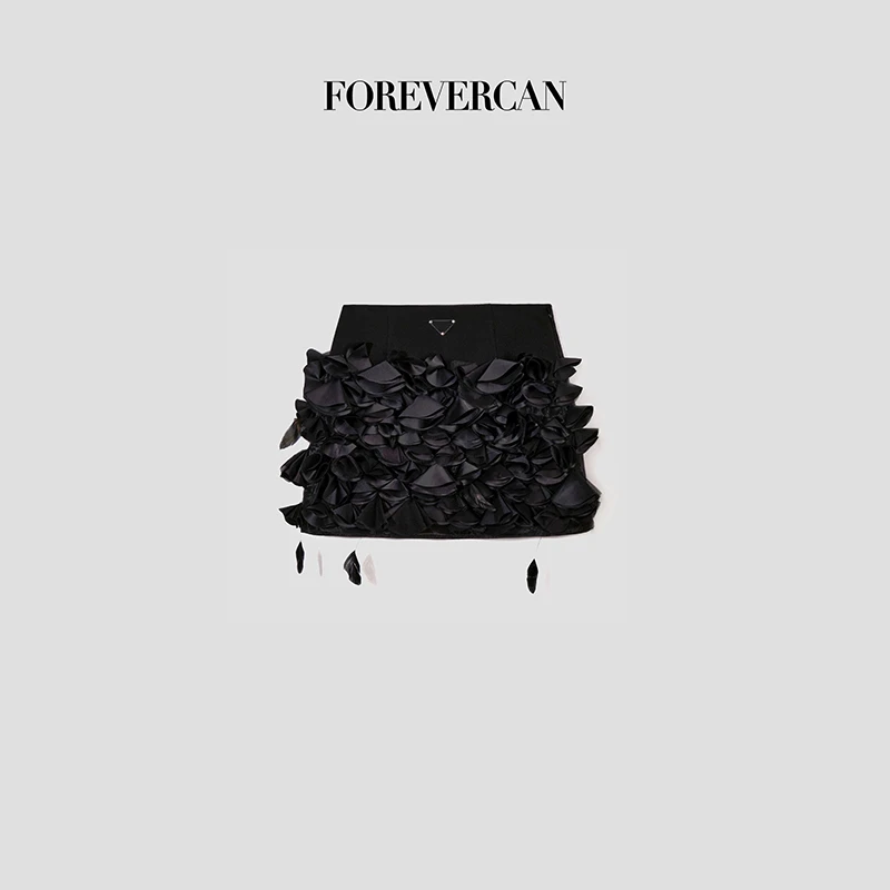 FOREVERCAN“哥特花园”P家立体层次感花瓣拼接半身裙 SD21015