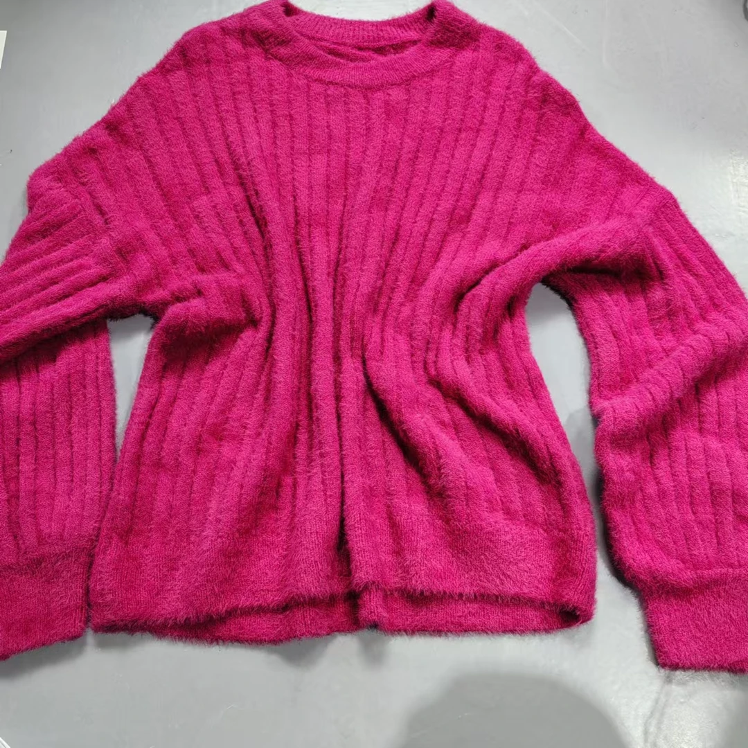 【南油玲姐】玫红色针织衫MY807