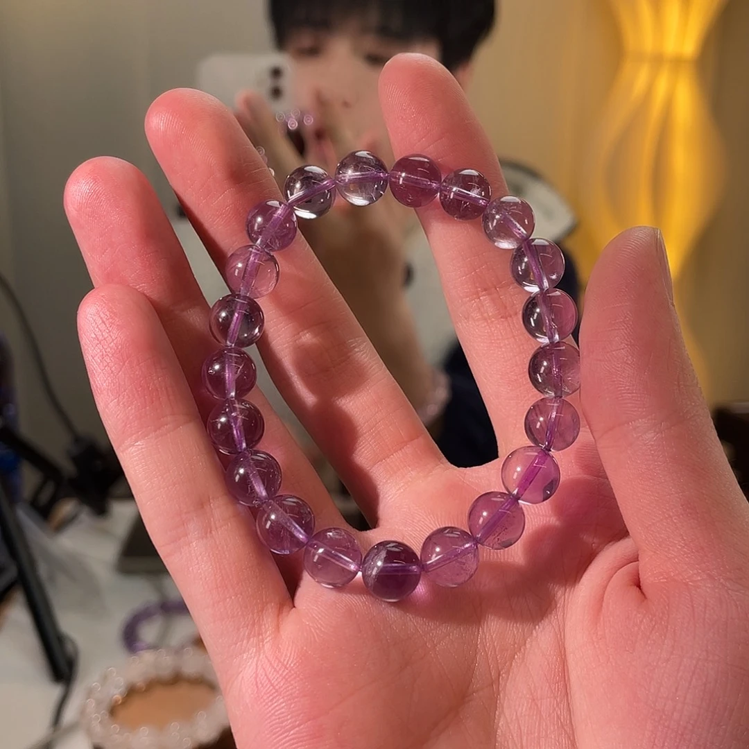 紫晶未镶嵌手链9m