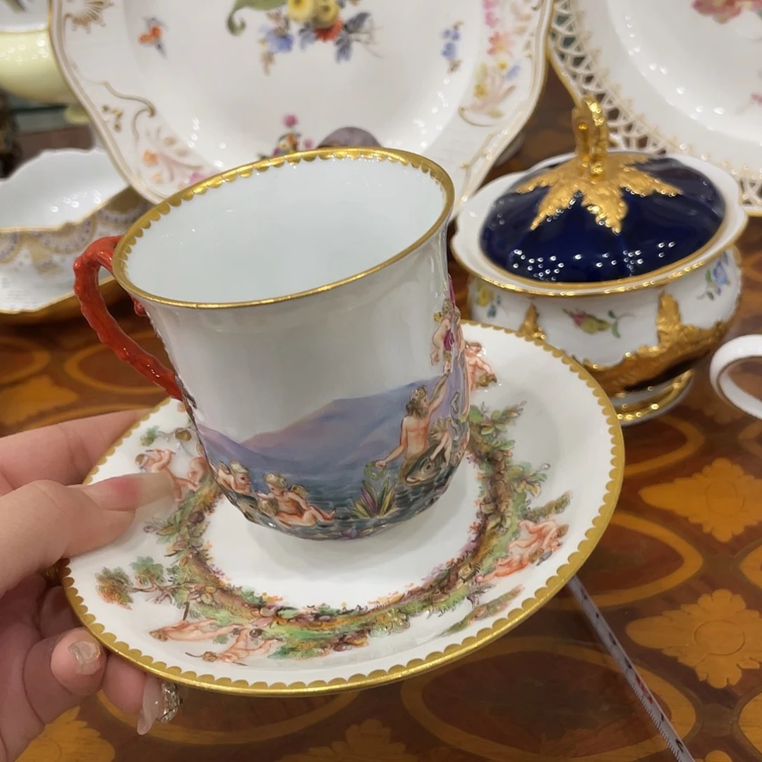 瓷片中古一等咖啡杯