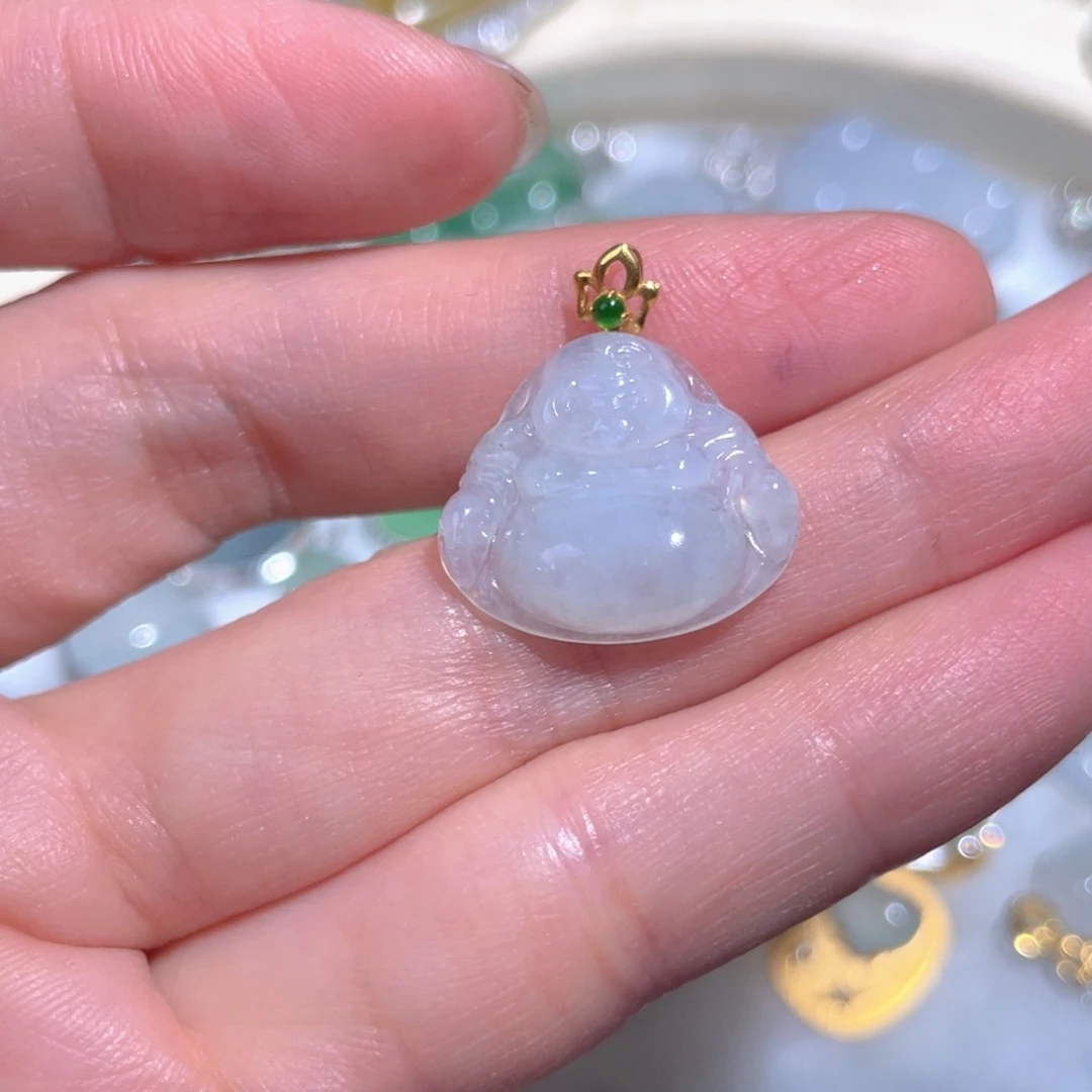 翡翠颈饰18K金镶嵌翡翠