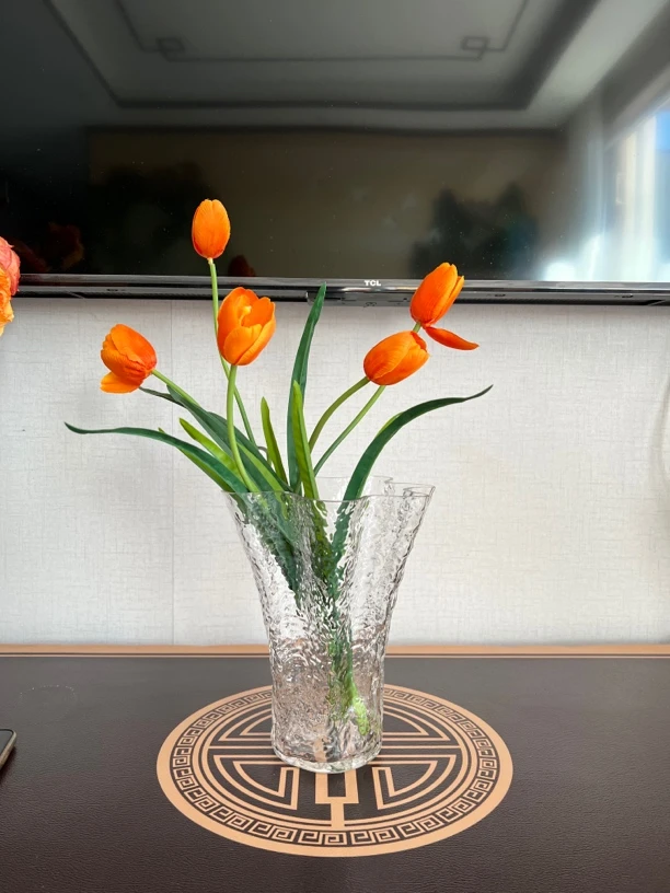 透明白菜客厅花瓶插花摆件