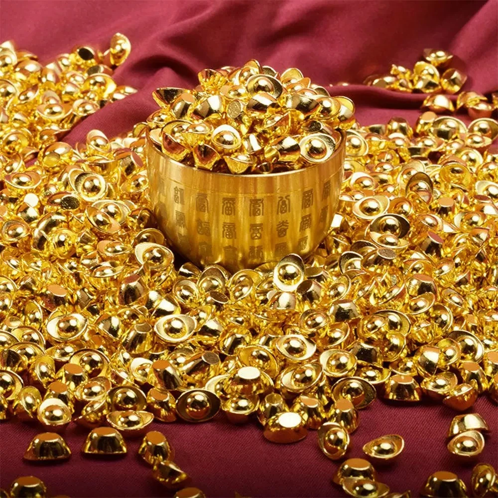 （个人拆）合金精品实心小元宝小金条DIY创意黄铜发财摆件铜制品