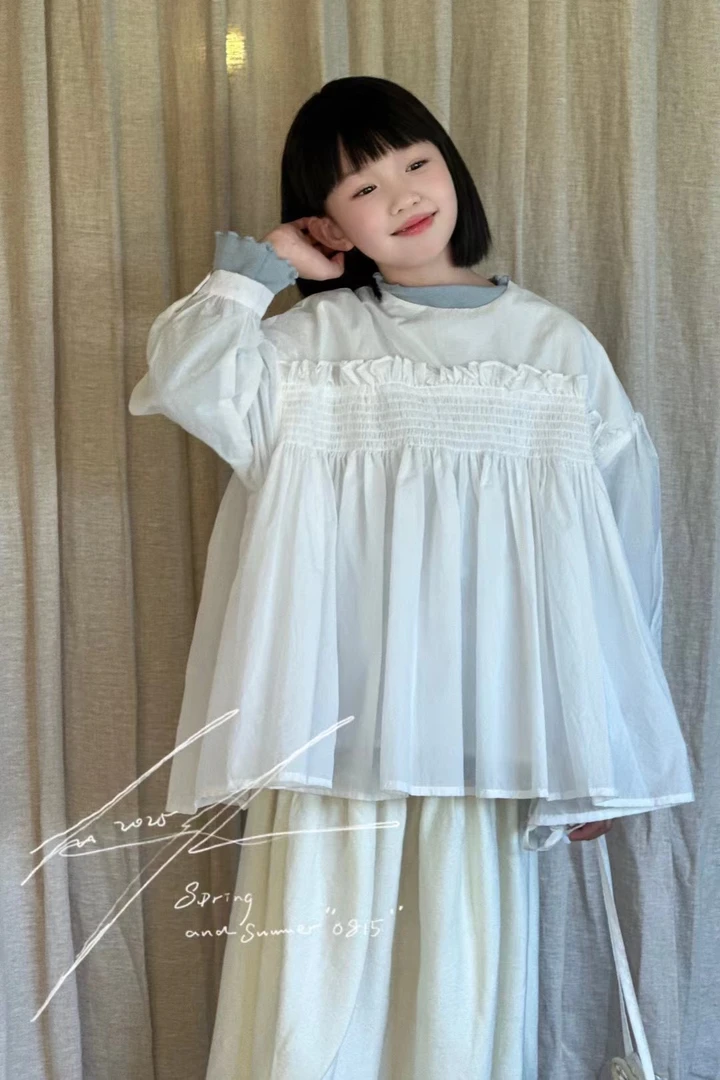 女童长袖衬衫宽松休闲洋气娃娃衫中大春秋装上衣