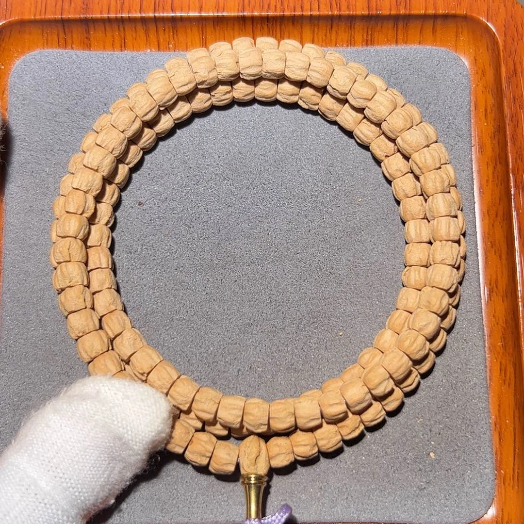 柏香籽/百香籽手串粉油皮龙脊多棱顺6.5+