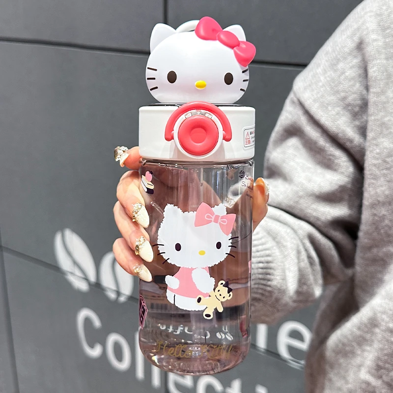 凯蒂猫吸管杯女生2025新款高颜值可爱杯子tritan随手杯便携奶高温