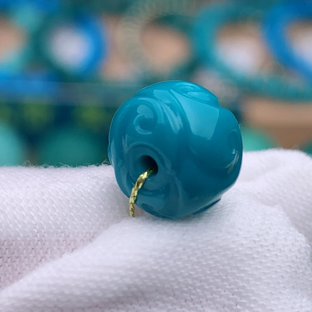 未镶嵌绿松石珠宝奇石9.9mm