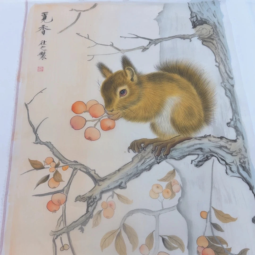 国画纯手绘山水花鸟作品