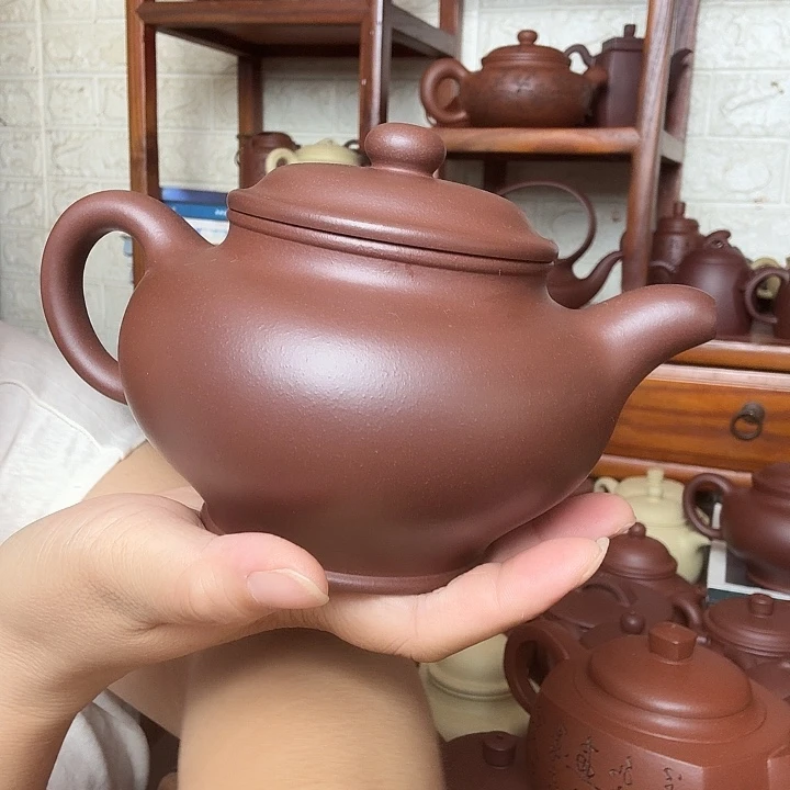 晨***晨茶壶紫砂掇只500cc精工半手