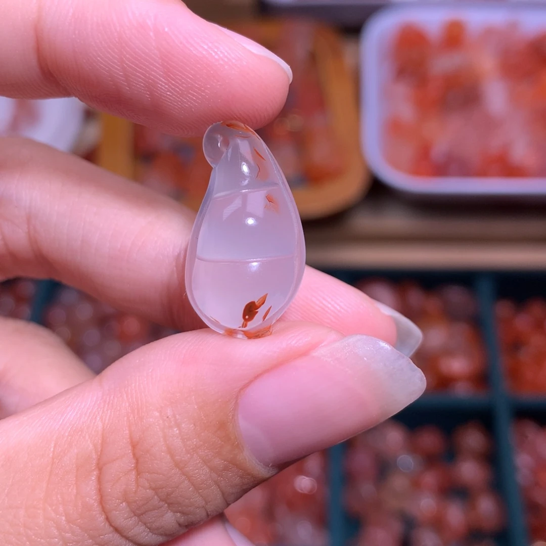 南红玛瑙未镶嵌珠宝半成品福豆