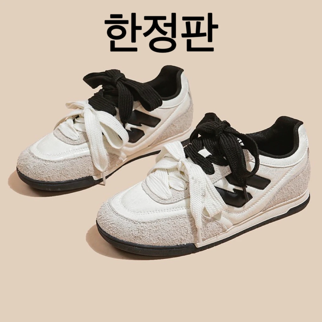 신상품 小众韩版德训鞋女2025春季新款百搭休闲阿甘鞋复古系带