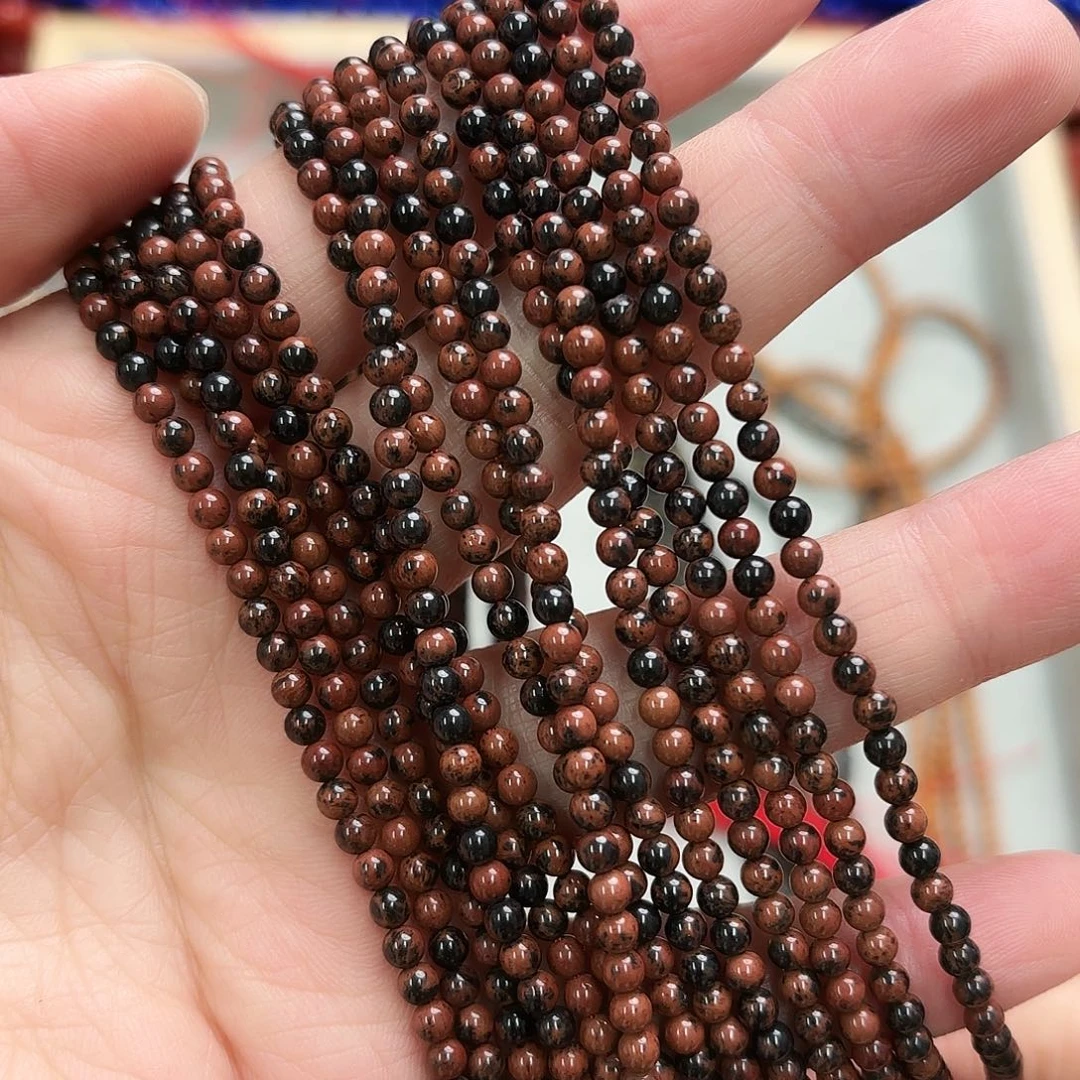 玛瑙/玉髓未镶嵌珠宝半成品卡3金天鹅圆珠一条