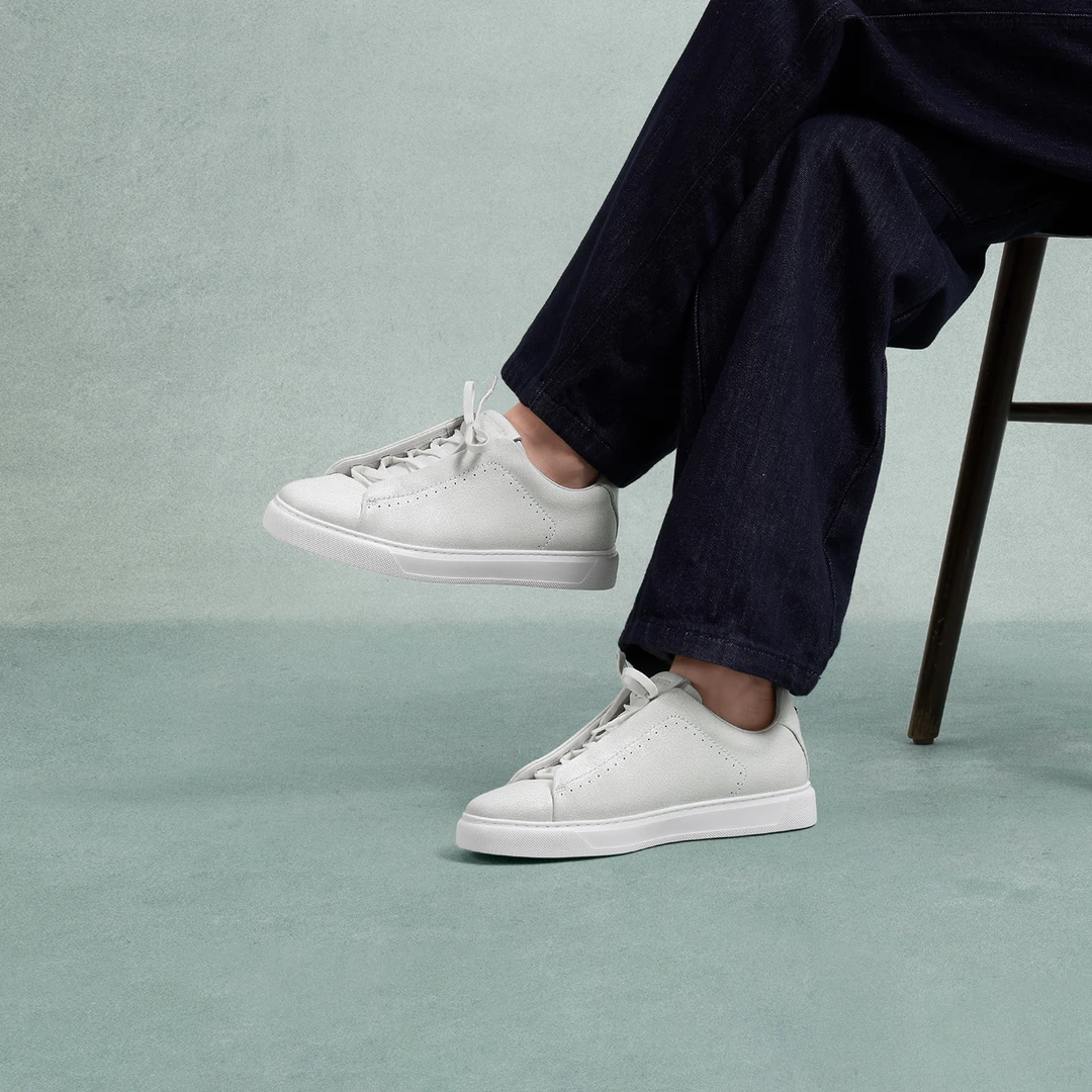 ThomWills冰裂纹板鞋男一脚蹬运动休闲鞋百搭透气小白鞋通勤夏季