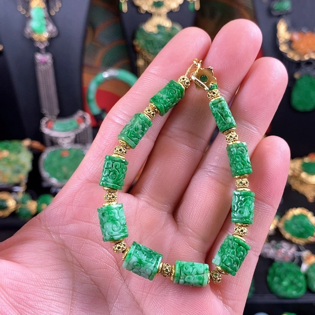 翡翠未镶嵌手链手链