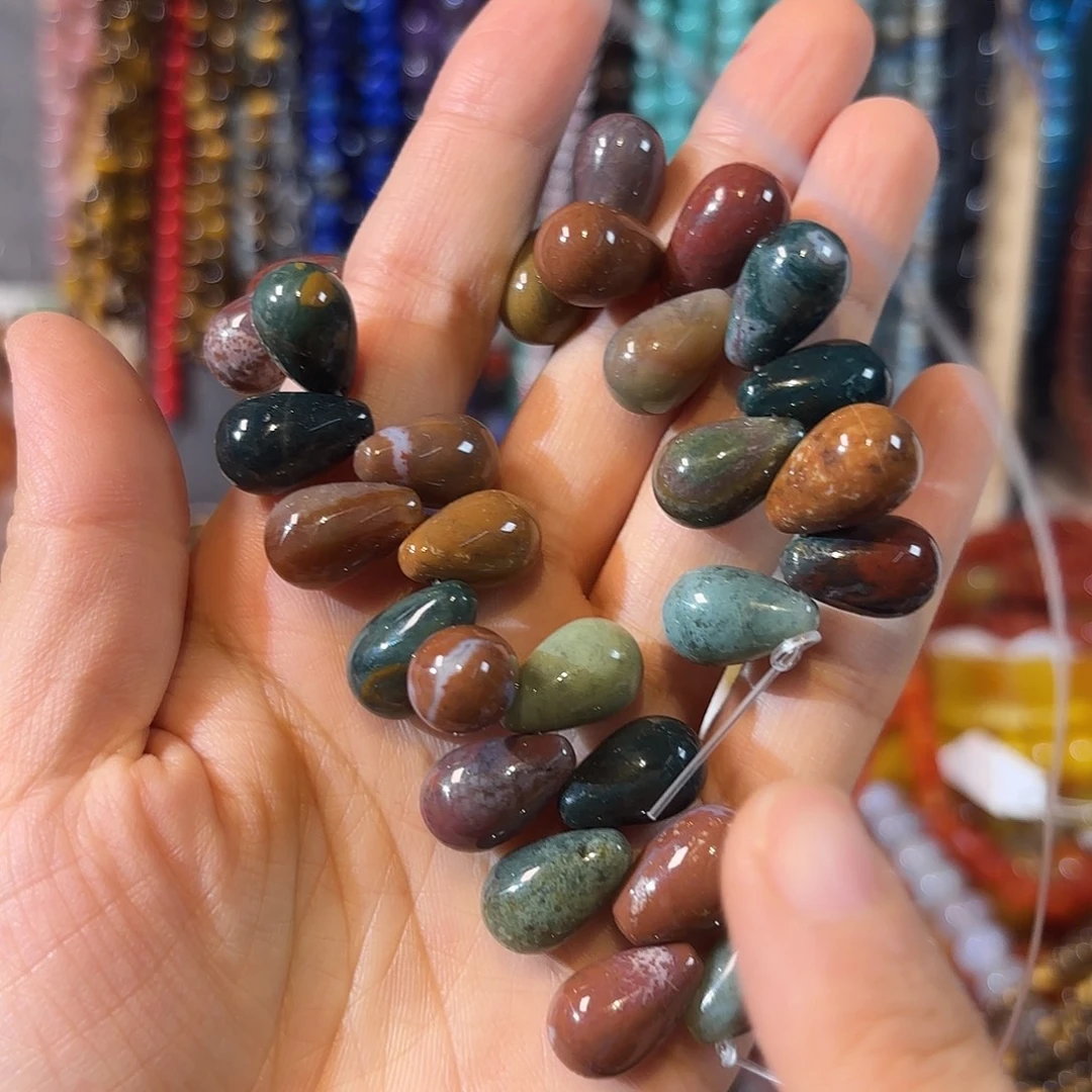 玛瑙/玉髓银S925镀金镶嵌珠宝半成品印度玛瑙一条