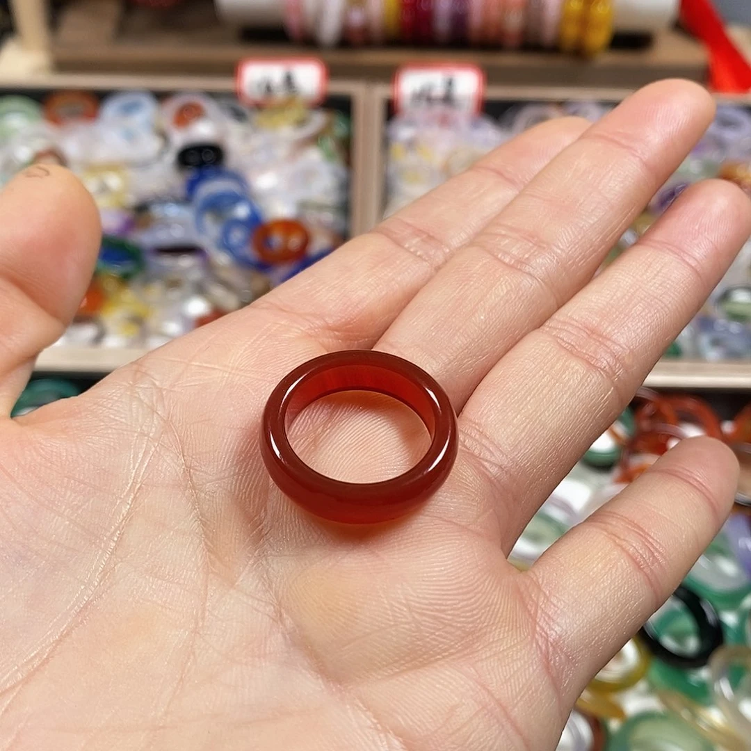 玛瑙/玉髓戒指未镶嵌?****a