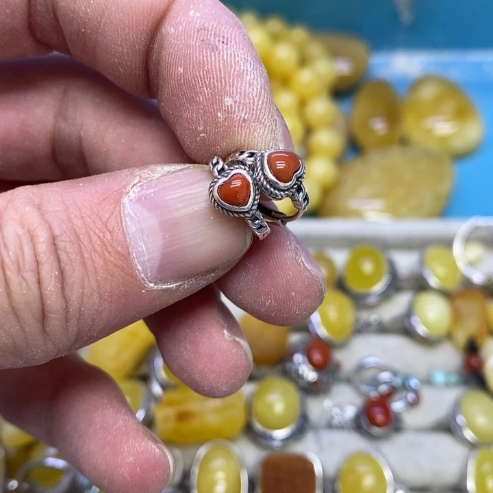 南红玛瑙耳坠银S925镶嵌多样性发货