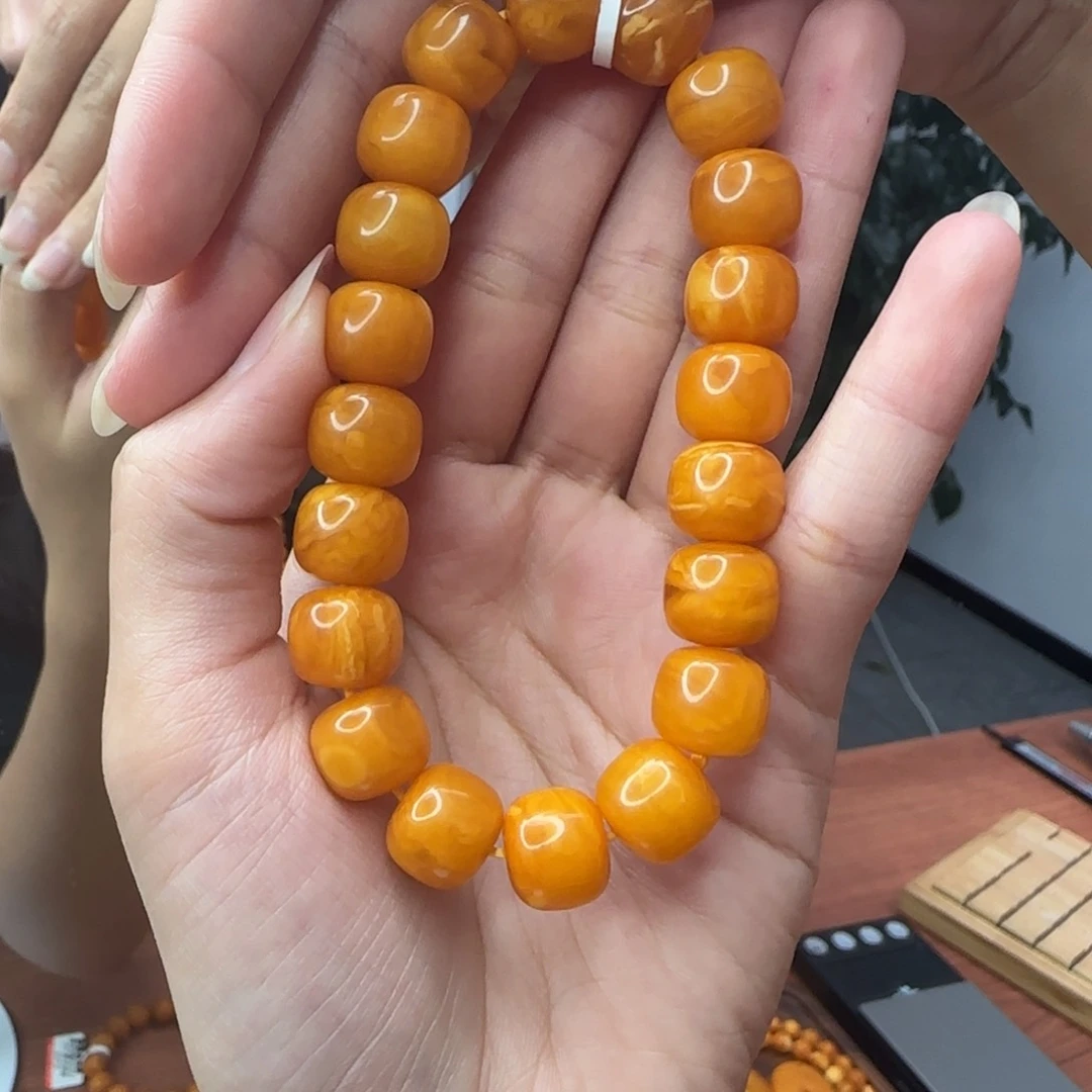 未镶嵌琥珀手链蜜蜡手串12m