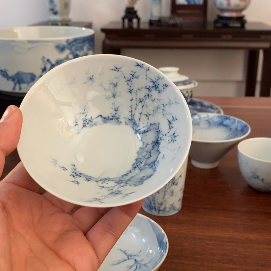 竣*景德镇艺术文人画茶器