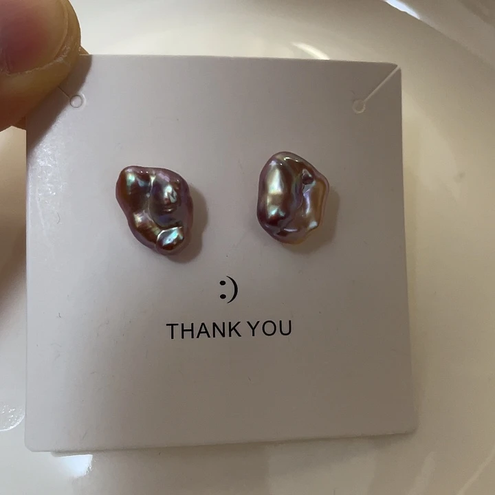 耳饰银S925镶嵌淡水珍珠