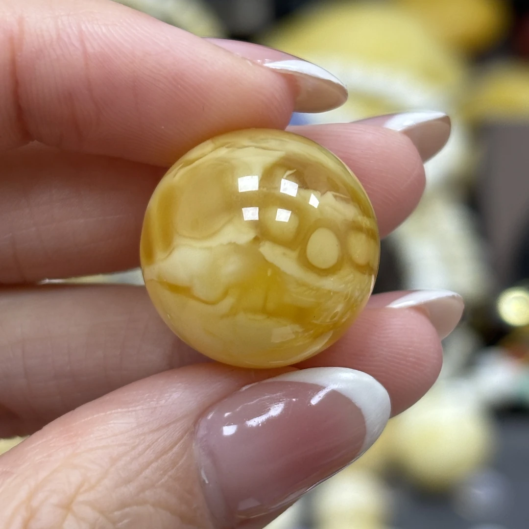 19.5mm瑕疵· 小妖珠宝天然原矿琥珀蜜蜡
